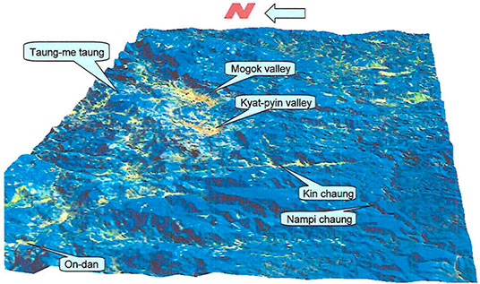 Geomorphology of Mogok Stone Tract
