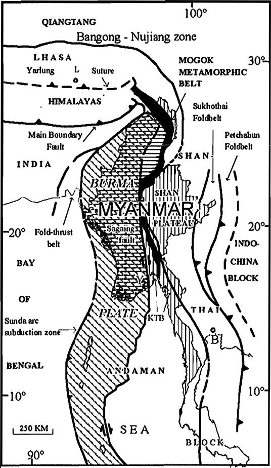 Mogok Metamorphic Belt Map