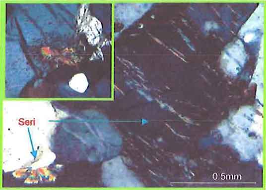 Sericitization photomicrograph image