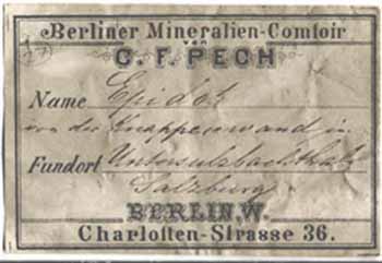 Epidote Label photo image